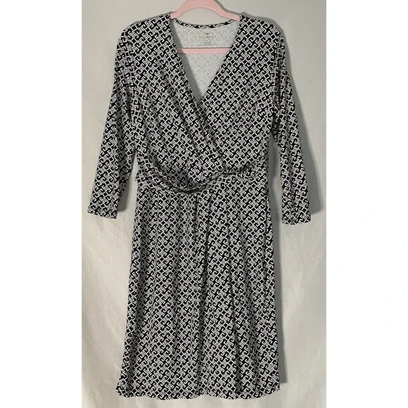 Talbots | Dresses | Talbots Dress Surplice Faux Wrap Chain Link Midi Size  Medium Nwot Vacation Work | Poshmark